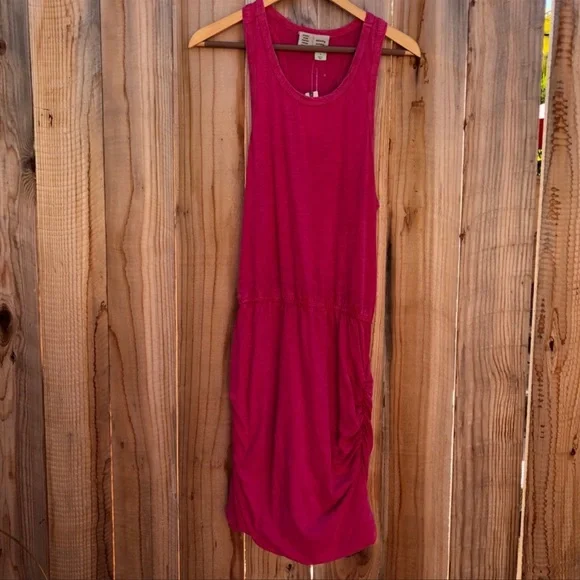 Anthropologie Saturday Sunday Tracey Ruched Pink Mini Dress Women’s Size Small - Picture 5 of 10